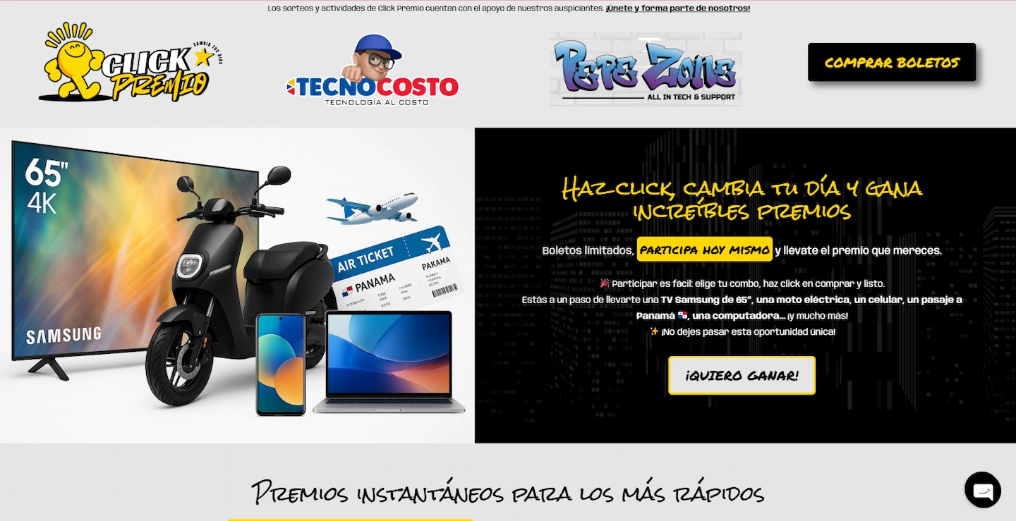 Click premios - Rifas