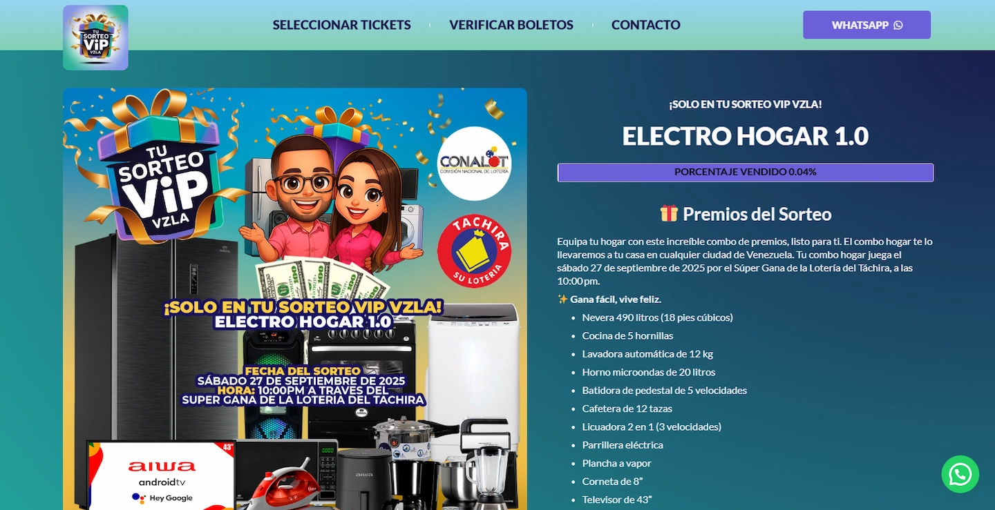 Tu sorteo VIP - Rifas